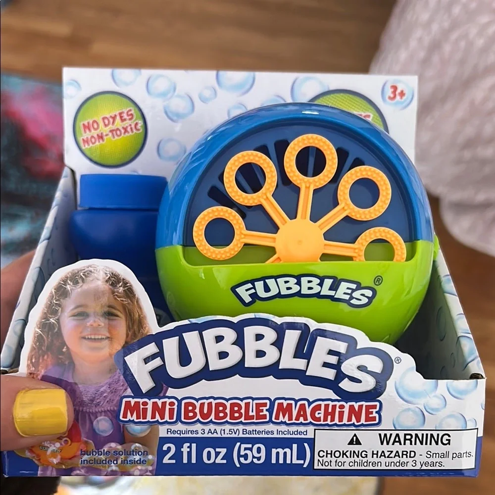 Green and Blue Mini Bubble Machine